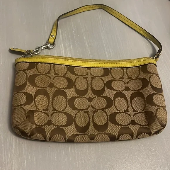 Coach Brown and Yellow Women's large wrislet - Picture 3 of 10